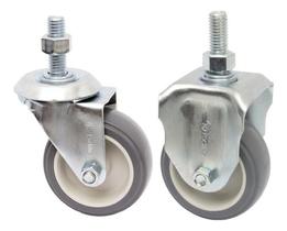 (3pçs) Rodizio Rosca 3pol. Anti Risco (2 Fixo + 1 Giratorio) (3pçs) Rodizio Rosca 3pol. Anti Risco (2 Fixo + 1 Giratorio)