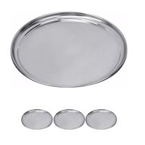 3un Bandeja Garçom Inox redonda 35cm restaurante bar 3un Bandeja Garçom Inox redonda 35cm restaurante bar