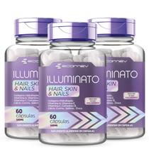 3Un Colageno Hidrolisado + Ácido Hialuronico + Biotina Vit C E B Zinco Cromo 500Mg 180Cáps