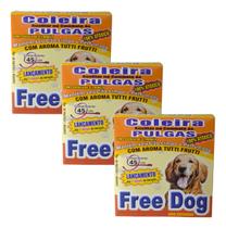 3un Coleira Anti Pulgas Cachorros - Duração Até 3 Meses Cada 3un Coleira Anti Pulgas Cachorros - Duração Até 3 Meses Cada