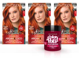 3un Coloração Kit Beautycolor 76.44 + Color Pots Vermelho Candy