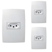 3un - Conjunto 4x2 Tomada 2P+T 10A Pialplus 615080 3un - Conjunto 4x2 Tomada 2P+T 10A Pialplus 615080