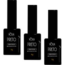 3UN Esmalte Em Gel Preto 9G Volia