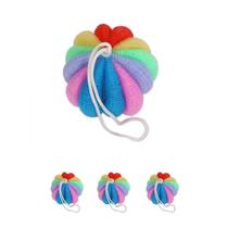 3un Esponja Banho bucha fofinha 10cm super macia de pendurar