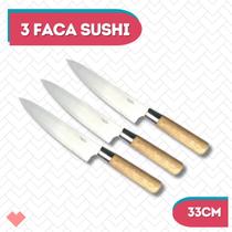 3Un Faca Profissional Sushi Evolution Japones - Chefline Aço