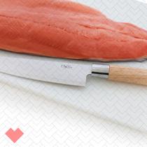 3Un Facas Sushi Japones Lamina Premium Ultracorte 33cm Aço