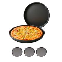 3un Forma Pizza Antiaderente Redonda 30cm restaurante preta