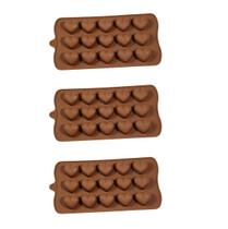 3un Forma Silicone Bombom Moldes finos Docinho coração 3un Forma Silicone Bombom Moldes finos Docinho coração
