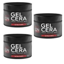 3UN Gel Cera Unissex 300g - LGN Cosméticos 3UN Gel Cera Unissex 300g - LGN Cosméticos