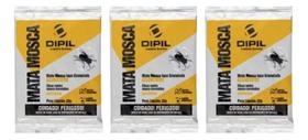 3un Granulado Mata Mosca 25gr Com Atrativo -pronto Uso Dipil
