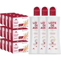 3UN Hidratante 400ml e 12 Sabonetes Leite De Aveia Davene 3UN Hidratante 400ml e 12 Sabonetes Leite De Aveia Davene