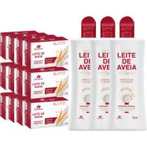 3UN Hidratante 400ml e 12 Sabonetes Leite De Aveia Davene 3UN Hidratante 400ml e 12 Sabonetes Leite De Aveia Davene