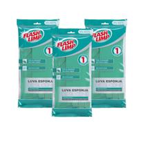 3Un Luva De Limpeza Esponja Silicone Cada Pacote C/1Par 35cm 3Un Luva De Limpeza Esponja Silicone Cada Pacote C/1Par 35cm