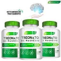 3Un Magnesio L Treonato Puro Alta Absorção 500mg 360Cáps Kit 6 Meses Ecomev