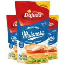 3Un Maionese DAjuda 1Kg Para Hamburguer Hot Dog Lanches Petiscos Pastéis Batata Frita