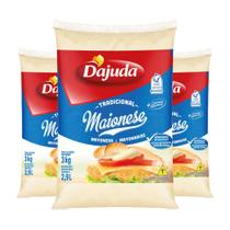 3Un Maionese DAjuda Sachês 3Kg Para Restaurante Lanches Petiscos Pastéis Batata Frita