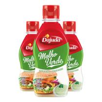 3Un Maionese Verde Salsa DAjuda 185G Para Petiscos Salada De Batatas Churrasco Sanduíche e Taco