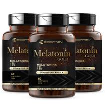 3Un Melato Gold + Vitamina B6 B12 210Mcg 180Cáp (1 ao dia) Ecomev