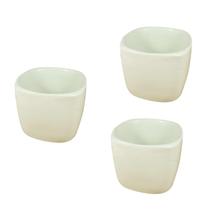 3un MINI VASO DE PORCELANA QUADRADO P/ PLANTA ENFEITE