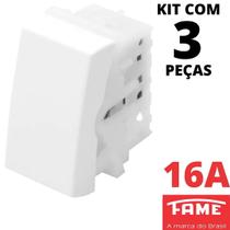 3un Módulo Interruptor Bipolar Paralelo Three Way 16A Modulare Evidence Blanc Mais FAME