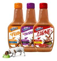 3un Molhos Para Ração De Cachorro Petiscos Cães Sabores Div