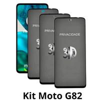 3UN Película 3D de Vidro Privacidade para Motorola Moto G82