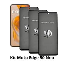 3UN Película 3D Privacidade de Vidro para Moto Edge 50 Neo