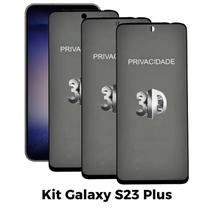3UN Película 3D Privacidade de Vidro para Samsung Galaxy S23 Plus