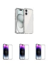 3UN Película 3D Vidro + Capinha Transparente para Iphone 14 Plus 3UN Película 3D Vidro + Capinha Transparente para Iphone 14 Plus