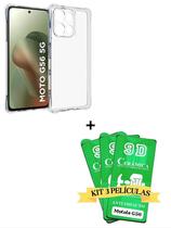 3UN Película 9D Cerâmica Flexível + Capinha Silicone TPU Para Moto G56 5G 3UN Película 9D Cerâmica Flexível + Capinha Silicone TPU Para Moto G56 5G