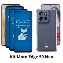 3UN Película Fosca Privacidade + 1UN Capinha Transparente para Moto Edge 50 Neo 3UN Película Fosca Privacidade + 1UN Capinha Transparente para Moto Edge 50 Neo