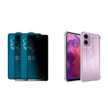 3UN Película Fosca Privacidade + Capa Anti Choque Moto G24 3UN Película Fosca Privacidade + Capa Anti Choque Moto G24