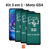 3UN Película Fosca Privacidade para Motorola Moto G54 Anti Espião 3UN Película Fosca Privacidade para Motorola Moto G54 Anti Espião