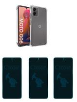 3UN Película Fosca Privativa 9D + Capinha TPU Para Motorola Moto G06