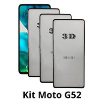 3UN Película Frontal de Vidro 3D para Motorola Moto G52