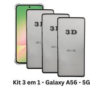 3UN Película Frontal de Vidro 3D para Samsung Galaxy A56 5G
