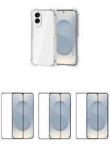 3UN Película Vidro 3D + Capa Anti Impacto Samsung Galaxy S25 EDGE