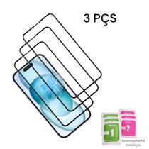 3UN Películas 3D De Vidro Temperado Para Iphone 15