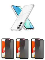 3UN Películas 3D Vidro Privativa + Capa Anti Choque TPU Para Galaxy A16