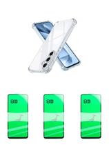 3UN Películas Cerâmica 9D + Capa Silicone TPU Para Galaxy S25 PLUS
