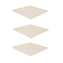 3un Petisqueira prato quadrado 24x24cm ecológico Marfim