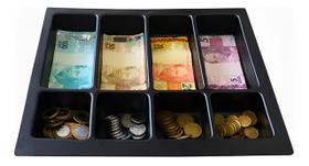 3UN Porta Cédulas E Moedas Organizador Gaveta Caixa 33,5x29x5cm