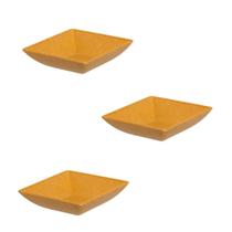 3un prato mini petisqueira quadrado aperitivos marrom claro