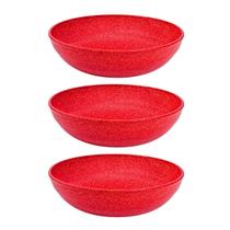 3un Saladeira redonda 2,4 litros tigela bowl 25cm vermelho