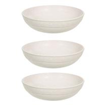 3un Saladeira redonda 2,4lt tigela bowl 25cm Bege - Evo