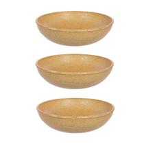 3un Saladeira redonda 2,4lt tigela bowl 25cm Marrom Claro