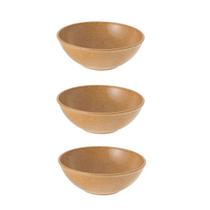 3un Tigela bowl 700ml salada petiscos Marrom Claro 3un Tigela bowl 700ml salada petiscos Marrom Claro