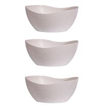 3un Tigela saladeira bowl oval servir 1,9lt bege 3un Tigela saladeira bowl oval servir 1,9lt bege