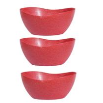 3un Tigela saladeira bowl oval servir 1,9lt vermelho 3un Tigela saladeira bowl oval servir 1,9lt vermelho