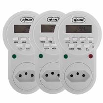 3UN Timer P/ Luzes Irrigador Aquecedor Bivolt Automático